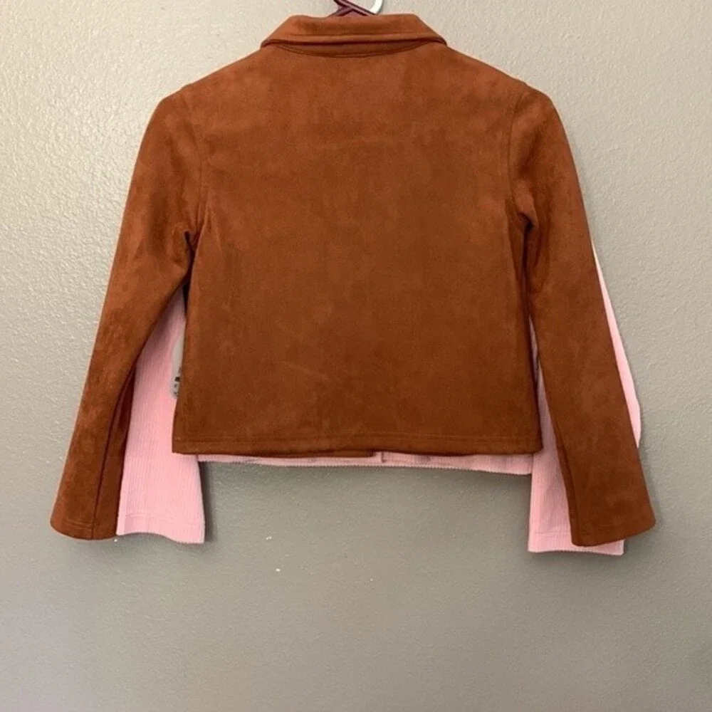 X2 girls light jackets size Medium brown and pink. Wonder Nation